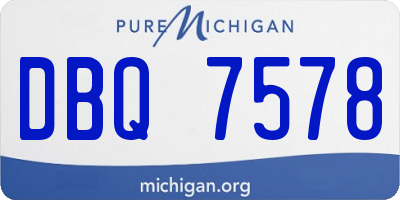 MI license plate DBQ7578