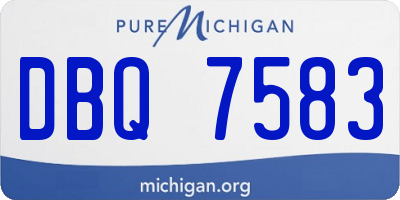 MI license plate DBQ7583