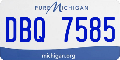 MI license plate DBQ7585