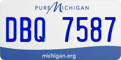 MI license plate DBQ7587