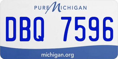 MI license plate DBQ7596