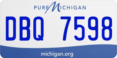 MI license plate DBQ7598
