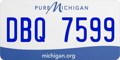 MI license plate DBQ7599