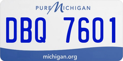 MI license plate DBQ7601