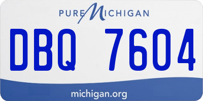 MI license plate DBQ7604