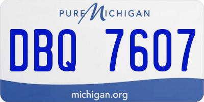 MI license plate DBQ7607