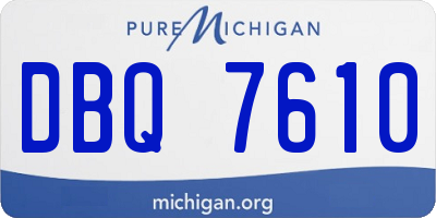 MI license plate DBQ7610