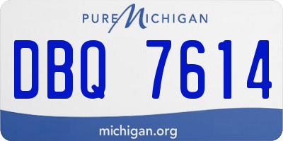 MI license plate DBQ7614