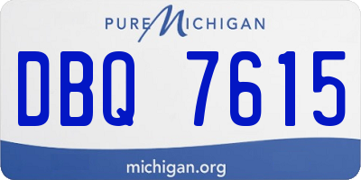 MI license plate DBQ7615