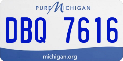MI license plate DBQ7616