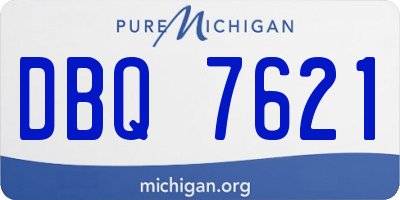 MI license plate DBQ7621