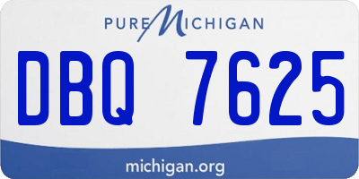 MI license plate DBQ7625