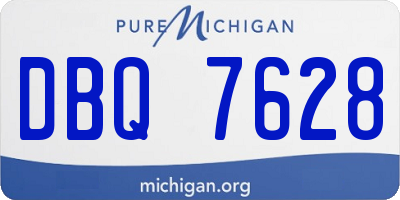 MI license plate DBQ7628