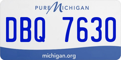 MI license plate DBQ7630