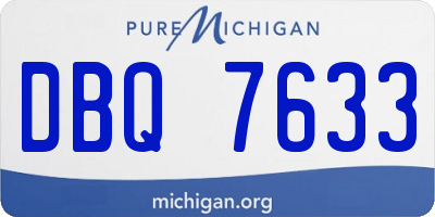 MI license plate DBQ7633