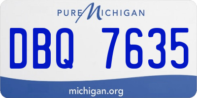 MI license plate DBQ7635