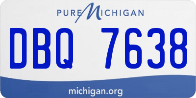 MI license plate DBQ7638