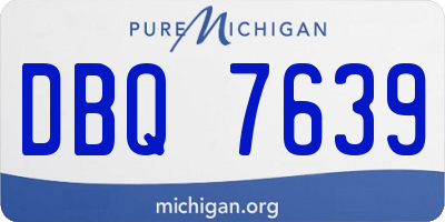 MI license plate DBQ7639