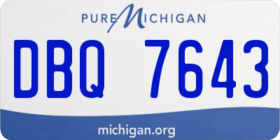 MI license plate DBQ7643