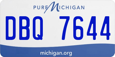 MI license plate DBQ7644