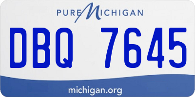 MI license plate DBQ7645