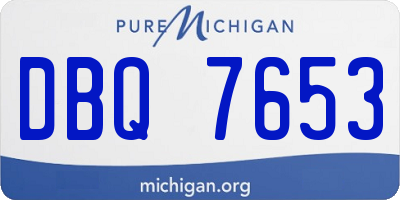 MI license plate DBQ7653