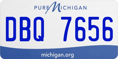 MI license plate DBQ7656