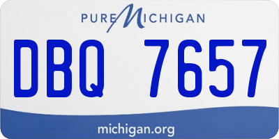 MI license plate DBQ7657