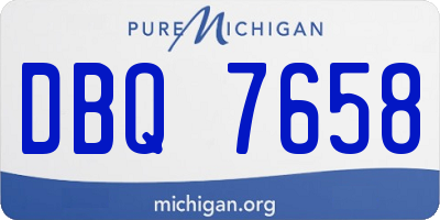 MI license plate DBQ7658