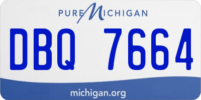 MI license plate DBQ7664