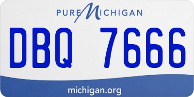 MI license plate DBQ7666