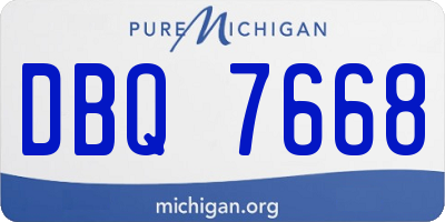 MI license plate DBQ7668