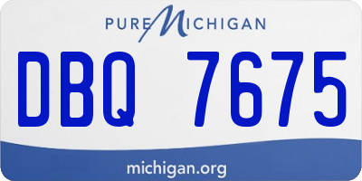 MI license plate DBQ7675