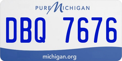 MI license plate DBQ7676