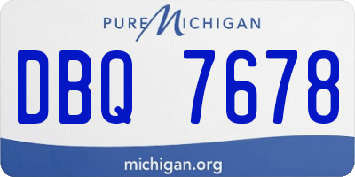 MI license plate DBQ7678