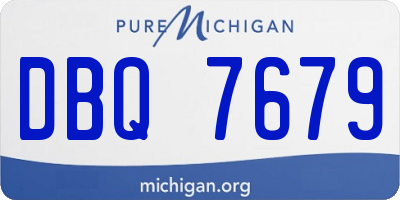 MI license plate DBQ7679