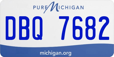 MI license plate DBQ7682