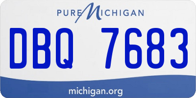 MI license plate DBQ7683