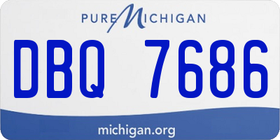 MI license plate DBQ7686