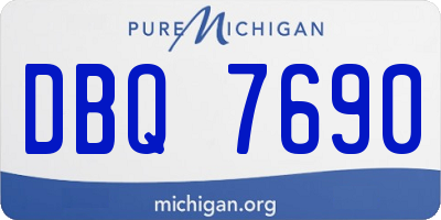MI license plate DBQ7690