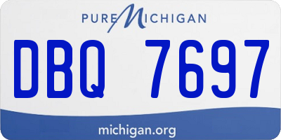 MI license plate DBQ7697