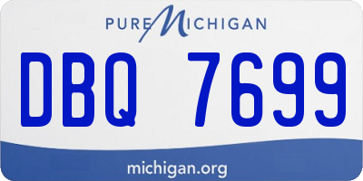MI license plate DBQ7699