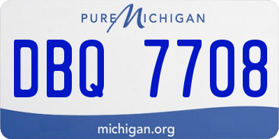 MI license plate DBQ7708
