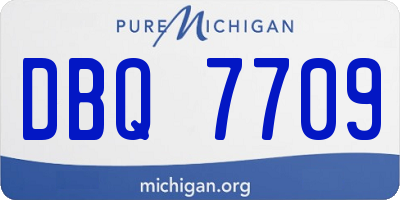 MI license plate DBQ7709