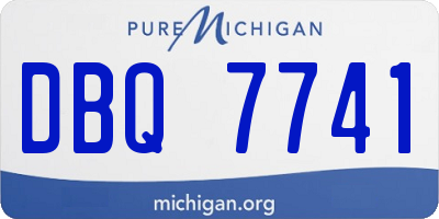MI license plate DBQ7741
