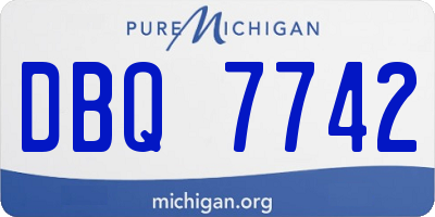 MI license plate DBQ7742