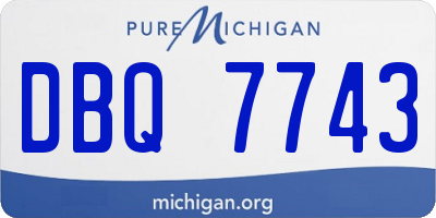 MI license plate DBQ7743