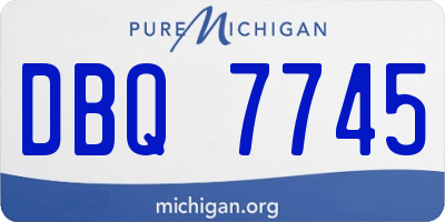 MI license plate DBQ7745