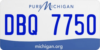 MI license plate DBQ7750