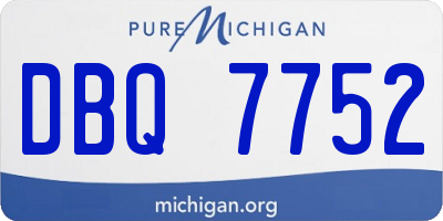 MI license plate DBQ7752